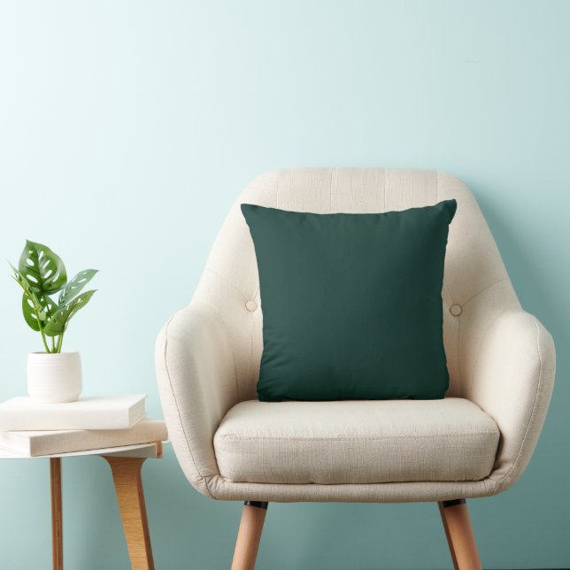 Decorativo Cojín verde esmeralda oscuro y sólido (Silla)