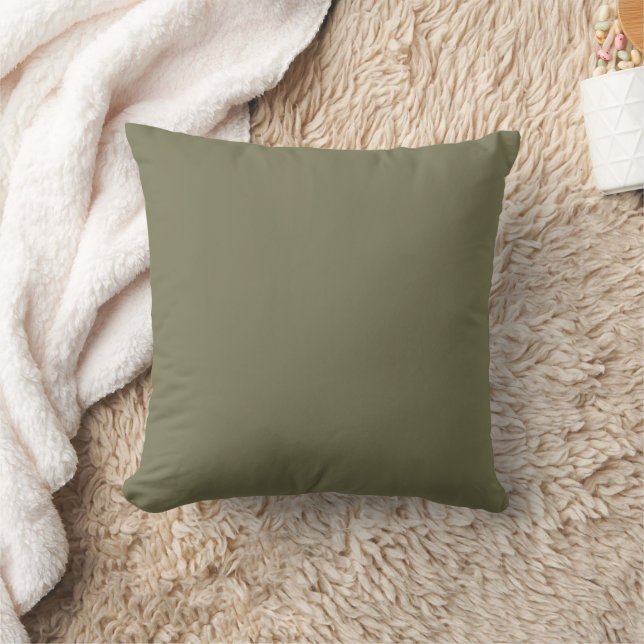 Decorativo Cojín verde oliva lisa y sólida/ (Manta)