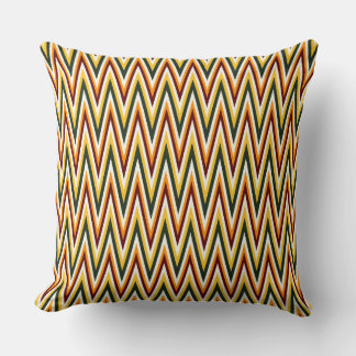 Decorativo Colores Chevron zigzag Naranja, Amarillo Cojín