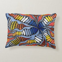 Colorido cojín lumbar de arte Neurographica - Vibr