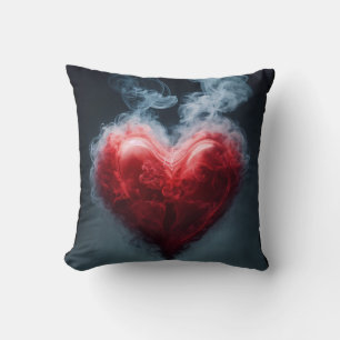 Decorativo Corazón caprichoso de cojín de humo - Confort soña