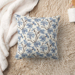 Decorativo Cornflowers (Pewter/Floral White) - Cojín decorati