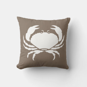 Decorativo CRAB BLANCO solo cojín marrón