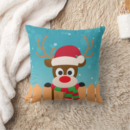 Decorativo Cute Rudolph El Reno De La Nariz Roja | COJÍN DECO