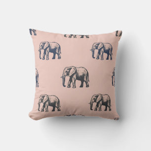 Decorativo Decoración de cojín para granja con elefante rosa