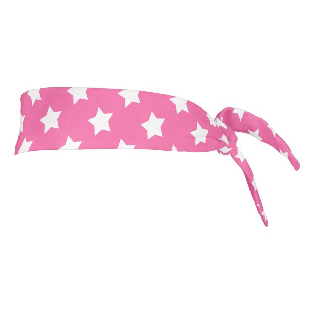 Decorativo del patrón de estrellas blancas rosadas (Girar 90)