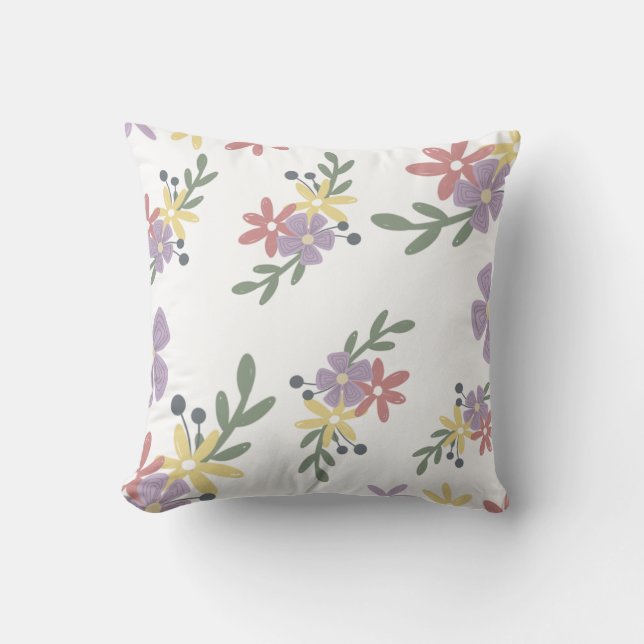 Decorativo diseño de cojín morado (Anverso)