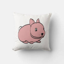 Decorativo Diseño de conejo rosa en cojín de tiro