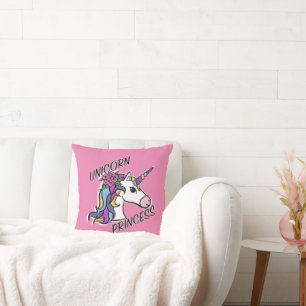 Decorativo Diseño de princesas de unicornio - Cojín decorativ