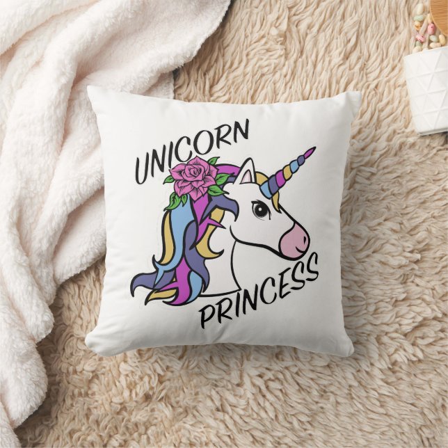 Decorativo Diseño de princesas de unicornio - Cojín decorativ (Manta)