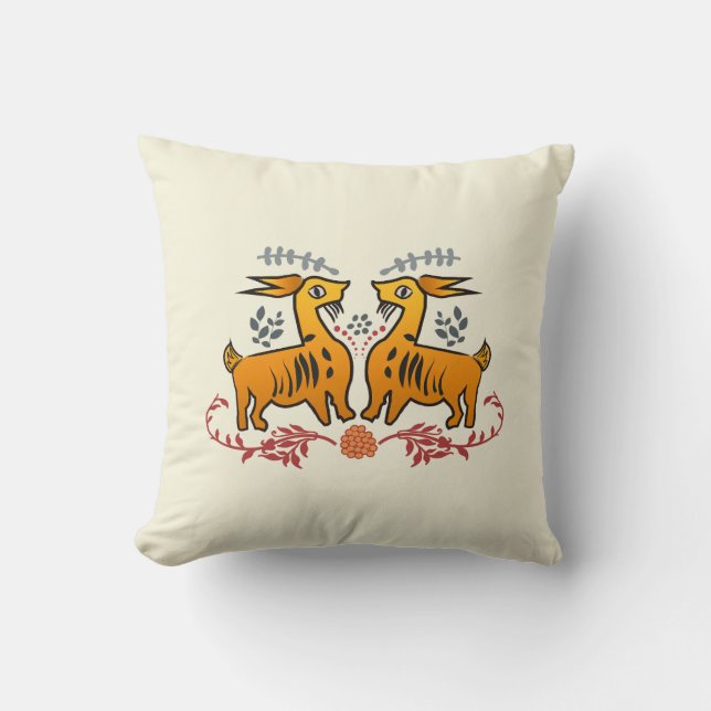 Decorativo Dúo de cabras Cojín (Anverso)