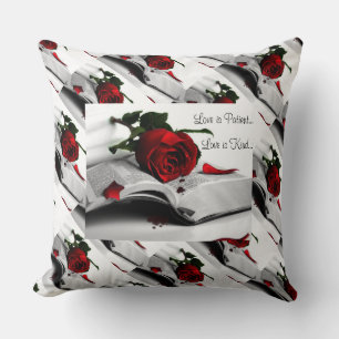 Decorativo El amor es Cojín decorativo/Rosas de algodón de ca