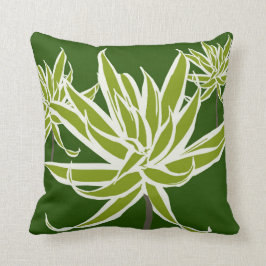 Decorativo El blanco verde deja a Decor#13b el Cojín