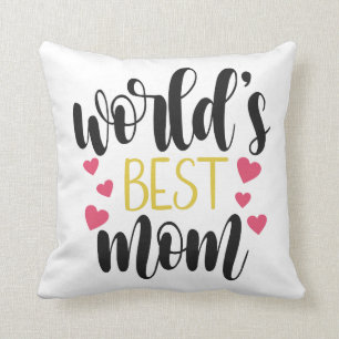 Decorativo El mejor día de la madre del mundo Cojín decora