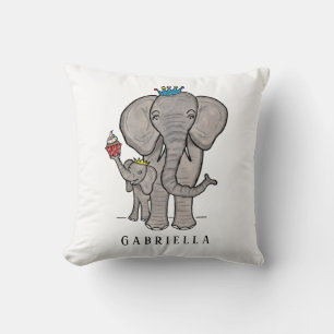 Decorativo Elefante personalizado y cojín de bebé