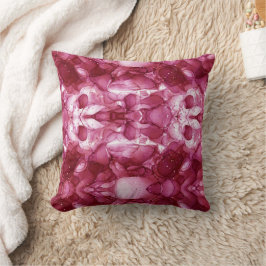 Decorativo Elegante cojín de diseño de mármol burdeos.