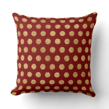Elegante cojín de Navidad en burgundy y dorado – L