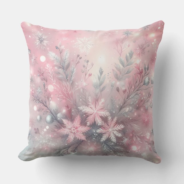 Decorativo Elegante cojín de Navidad morado  (Anverso)