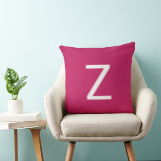 Decorativo Elegante funda de cojín con alfabeto rosa “Z”
