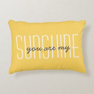 Decorativo Eres Mi Sol Cita Adorable Cojín Lumbar Amarillo