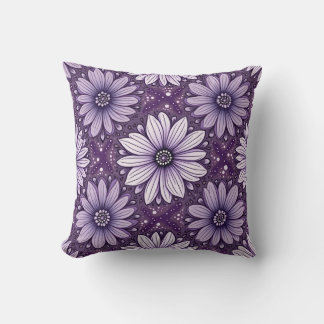 Decorativo Es un cojín con un patrón floral brillante en un p