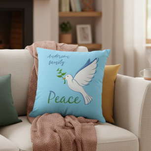Decorativo Familia Amante de la Paz - Cojín Personalizado