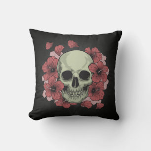 Decorativo Floral Skull Dia de los Muertos   Cojín