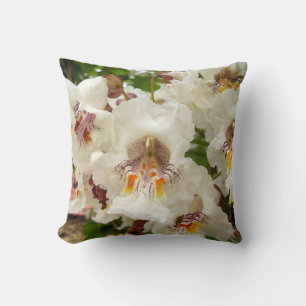 Decorativo Flores de Bean Arbol Indio Arrojan Cojín