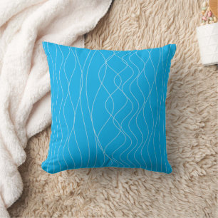 Decorativo Funda de cojín abstracta de rayas verticales ondul