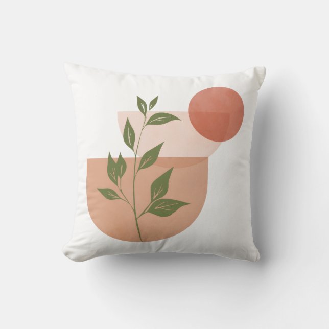 Decorativo Funda de cojín botánico moderno boho (Anverso)
