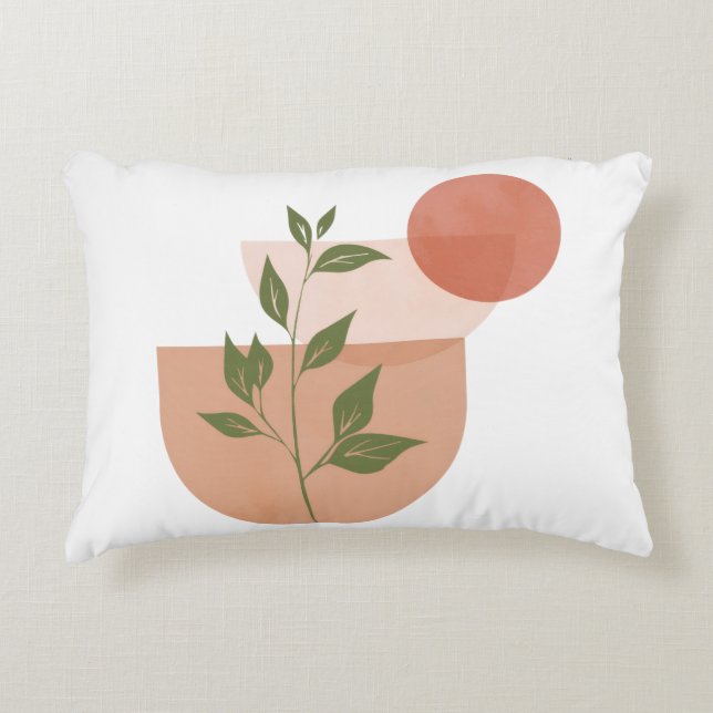 Decorativo Funda de cojín botánico moderno boho (Anverso)