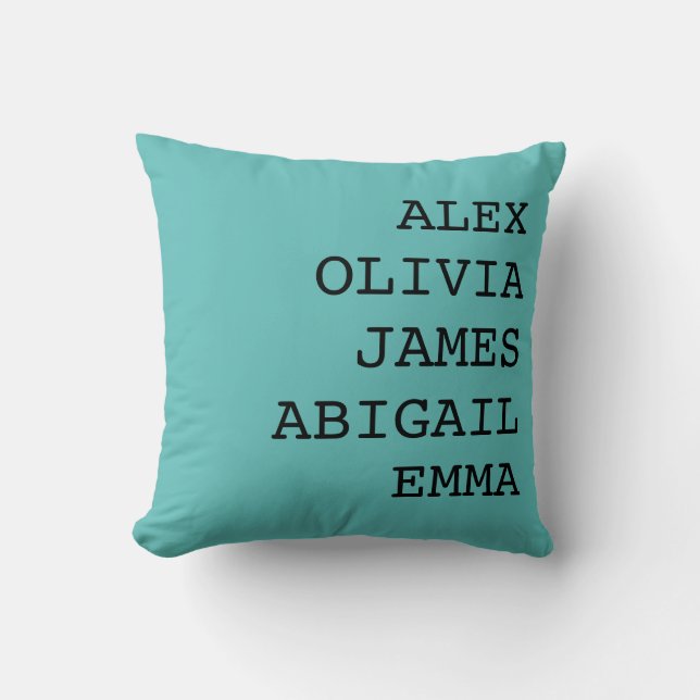 Decorativo Funda de cojín con apellido personalizado (Anverso)