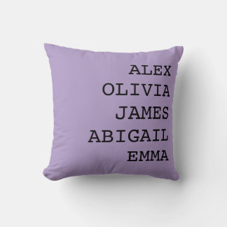 Decorativo Funda de cojín con apellido personalizado de la fa