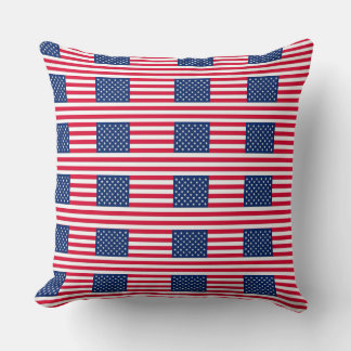 Decorativo Funda de cojín con bandera americana – Estrellas y