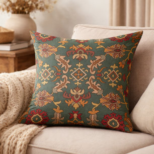 Decorativo Funda de cojín con estampado a mano Decoración boh