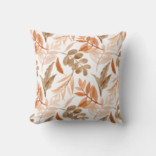Decorativo Funda de cojín con patrón de hoja de acuarela de o