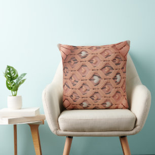 Decorativo Funda de cojín con patrón de tigre de ganchillo de