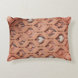 Decorativo Funda de cojín con patrón de tigre de ganchillo de