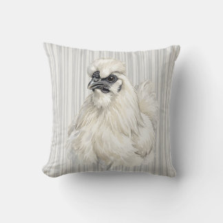 Decorativo Funda de cojín de animal de granja de gallina Silk