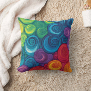 Decorativo Funda de cojín de arte abstracto vibrante