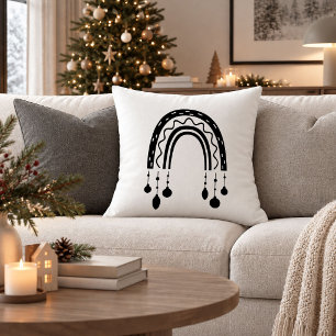 Decorativo Funda de cojín de arte boho de granja Navidad acen