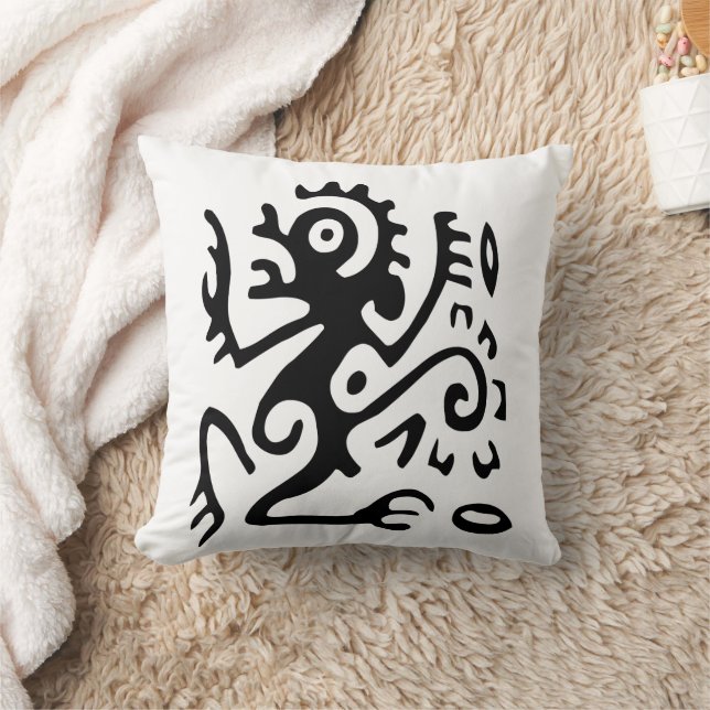 Decorativo Funda de cojín de arte tribal abstracto (Manta)