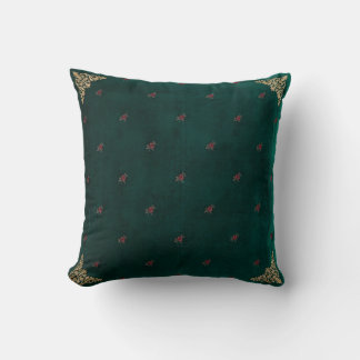Decorativo Funda de cojín de esquina dorada barroca