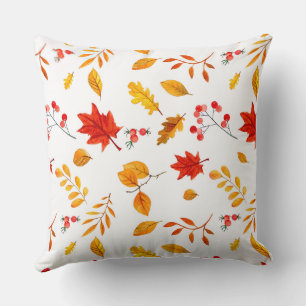 Decorativo Funda de cojín de estilo calabaza acuarela