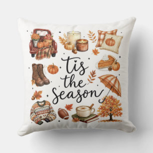 Decorativo Funda de cojín de estilo calabaza acuarela