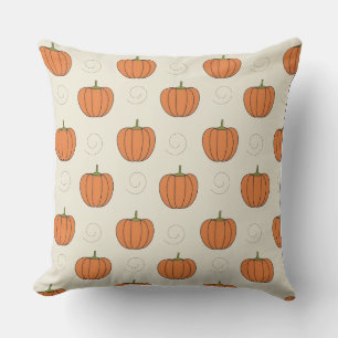 Decorativo Funda de cojín de estilo calabaza acuarela