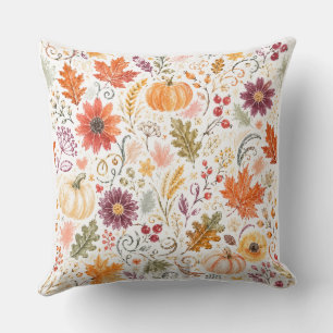 Decorativo Funda de cojín de estilo calabaza acuarela