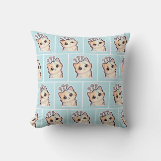 Decorativo Funda de cojín de gatito curioso - Edición Kawaii