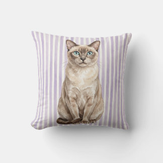 Decorativo Funda de cojín de gato Tonkinés al aguarela
