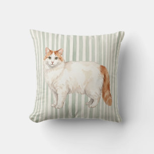 Decorativo Funda de cojín de gato Van Turco